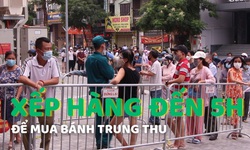 Người d&#226;n H&#224; Nội xếp h&#224;ng đến 5h để mua b&#225;nh trung thu