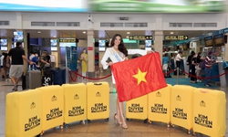 &#193; hậu Kim Duy&#234;n mang trang phục d&#226;n tộc nặng gần 30kg tới Miss Supranational 2022