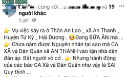 Hải Dương: Huyện Tứ Kỳ b&#225;c th&#244;ng tin c&#244;ng an v&#224; d&#226;n qu&#226;n v&#224;o nh&#224; d&#226;n bắt người v&#244; cớ