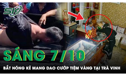 S&#225;ng 7/10: Bắt n&#243;ng nghi phạm cất dao trong ba l&#244;, cướp tiệm v&#224;ng tại Tr&#224; Vinh giữa ban ng&#224;y