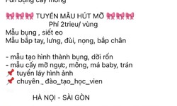 Nở rộ những hội nh&#243;m tuyển mẫu l&#224;m đẹp, chuy&#234;n gia  cảnh b&#225;o