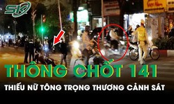 Thiếu nữ 16 tuổi l&#225;i xe m&#225;y th&#244;ng chốt 141 t&#244;ng cảnh s&#225;t bị thương