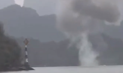 Video khoảnh khắc m&#225;y bay trực thăng gặp nạn tr&#234;n vịnh Hạ Long