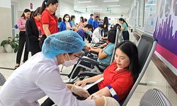 H&#224;ng trăm người tại Quảng B&#236;nh đi hiến m&#225;u ng&#224;y cuối tuần