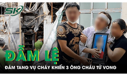 X&#233; l&#242;ng cảnh người mẹ kh&#243;c ngất tại đ&#225;m tang 3 &#244;ng ch&#225;u tử vong trong vụ ch&#225;y ở Nha Trang