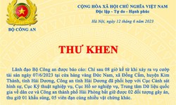 Ph&#225; vụ &#225;n cướp tiệm v&#224;ng sau 8 giờ, C&#244;ng an Hải Dương nhận Thư khen của Thứ trưởng Bộ C&#244;ng an