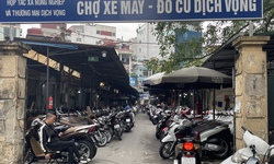 Vắng lặng ở chợ xe m&#225;y cũ ch&#249;a H&#224; dịp cuối năm