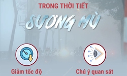 Cẩn trọng khi tham gia giao th&#244;ng trong thời tiết sương m&#249;