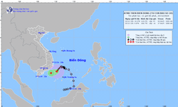 B&#227;o số 10 suy yếu th&#224;nh &#225;p thấp nhiệt đới, biển động mạnh