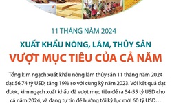 11 th&#225;ng năm 2024: Xuất khẩu n&#244;ng, l&#226;m, thủy sản vượt mục ti&#234;u của cả năm