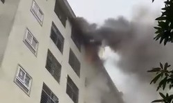 Ch&#225;y căn hộ chung cư 7 tầng ở TP. Vinh