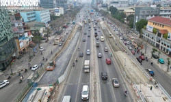 Hiện trạng cầu vượt th&#233;p Mai Dịch trước ng&#224;y chuẩn bị th&#244;ng xe