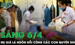 S&#225;ng 6/4: B&#224;ng ho&#224;ng mẹ tự tay gi&#227; l&#225; ng&#243;n rồi c&#249;ng c&#225;c con uống quy&#234;n sinh