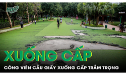 Xuống cấp, nhếch nh&#225;c ở c&#244;ng vi&#234;n rộng hơn 6000m2 của TP H&#224; Nội