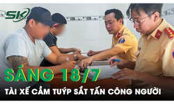 S&#225;ng 18/7: Bực tức kh&#244;ng được nhường đường, t&#224;i xế xe tải cầm tu&#253;p sắt ‘n&#243;i chuyện’ với l&#225;i xe &#244; t&#244;