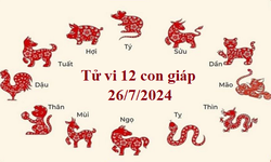 Tử vi 12 con gi&#225;p h&#244;m nay 26/7/2024: Sửu căng thẳng, Dần ổn định