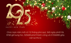 Những mẫu thiệp ch&#250;c mừng năm mới 2025 đẹp nhất