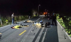 Va chạm xe máy, hai người tử vong trong đêm