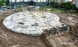 Gấp rút thi công bến xe khách hiện đại nhất Việt Nam