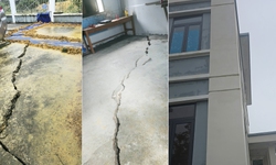 Đ&#224; Nẵng: Trụ sở C&#244;ng an x&#227; xuất hiện vết nứt, sụt l&#250;n nghi&#234;m trọng