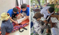 Ấm l&#242;ng v&#249;ng lũ: B&#225;c sĩ TPHCM kh&#225;m hơn 3.500 người d&#226;n, trao h&#224;ng trăm phần qu&#224; v&#224; mời cơm trưa b&#224; con Đắk Lắk