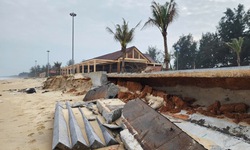 Biển 'ngoạm' bờ, phá tuyến kè hàng chục tỷ, 'ăn' dần rừng phi lao ở Quảng Trị