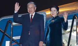 Tổng B&#237; thư T&#244; L&#226;m v&#224; Phu nh&#226;n kết th&#250;c tốt đẹp chuyến thăm cấp Nh&#224; nước tới L&#224;o