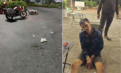 Bất ngờ bị kiểm tra, kẻ trộm nhảy sang xe đồng bọn vẫn không thoát