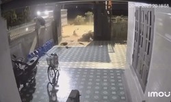 Kinh hoàng clip va chạm ô tô tải, 3 thiếu niên đi xe máy thương vong