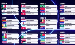 Lộ diện danh sách 12 bảng đấu World Cup 2026 chính thức