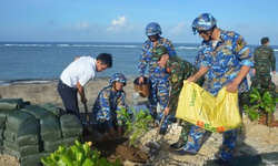 Trường Sa hưởng ứng Tết trồng c&#226;y