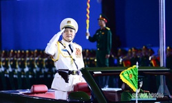 M&#224;n trống hội lớn nhất Việt Nam vang rền tại buổi tổng hợp luyện diễu binh, diễu h&#224;nh lần 2