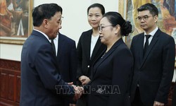 L&#227;nh đạo Đảng, Nh&#224; nước v&#224; c&#225;c bộ, ng&#224;nh, đo&#224;n thể đến viếng đồng ch&#237; Khamtay Siphandone