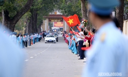 Những chiến sĩ Ph&#242;ng kh&#244;ng - Kh&#244;ng qu&#226;n v&#224;o Nam hợp luyện diễu binh, diễu h&#224;nh