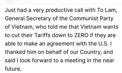 Tổng thống Hoa Kỳ: Cuộc điện đàm với Tổng Bí thư Tô Lâm rất 'hiệu quả'