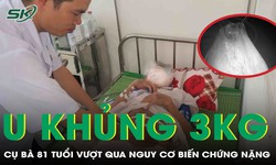 Cắt u buồng trứng 3kg cứu cụ b&#224; 81 tuổi tho&#225;t biến chứng nặng