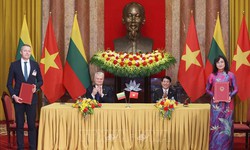 Chủ tịch nước Lương Cường v&#224; Tổng thống Litva chứng kiến lễ k&#253; kết c&#225;c văn kiện hợp t&#225;c