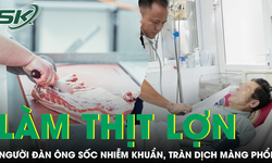 Sau lần chế biến thịt lợn sống, người đ&#224;n &#244;ng sốc nhiễm khuẩn, tr&#224;n dịch m&#224;ng phổi