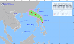 Vùng áp thấp mạnh lên thành áp thấp nhiệt đới, Biển Đông có thể đón bão vào ngày mai