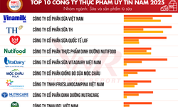 Nutricare thăng hạng trong Top 10 c&#244;ng ty thực phẩm uy t&#237;n 2025