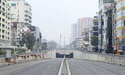 Cận cảnh hầm chui Kim Đồng những ngày nước rút chuẩn bị thông xe kỹ thuật