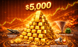 Giá vàng thế giới áp sát 5.000 USD trước rủi ro địa chính trị