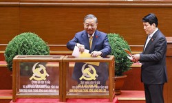 Hình ảnh bầu Ban Chấp hành Trung ương Đảng khóa XIV