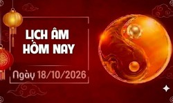 Âm lịch hôm nay 18/10 - Lịch âm 18/10 - Lịch vạn niên ngày 18/10/2026