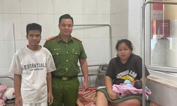 Đại úy công an hỗ trợ sản phụ chuyển dạ đến cơ sở y tế 