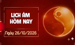 Âm lịch hôm nay 27/10 - Lịch âm 27/10 - Lịch vạn niên ngày 27/10/2026
