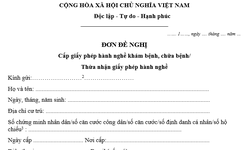 Thủ tục xin giấy phép hành nghề khám bệnh, chữa bệnh