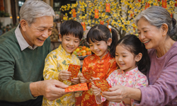 Cùng con ươm mầm trách nhiệm và sẻ chia từ những phong bao lì xì may mắn