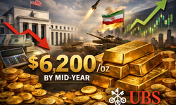 Ngân hàng UBS dự báo giá vàng lên 6.200 USD giữa năm 2026