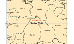 Động đất 3.2 độ ở Quảng Ngãi gây rung lắc nhẹ